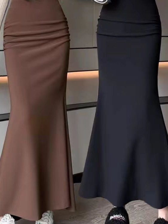 Women'S Fashion Kilt - 세련된 한국 스타일 단색 밴딩 허리