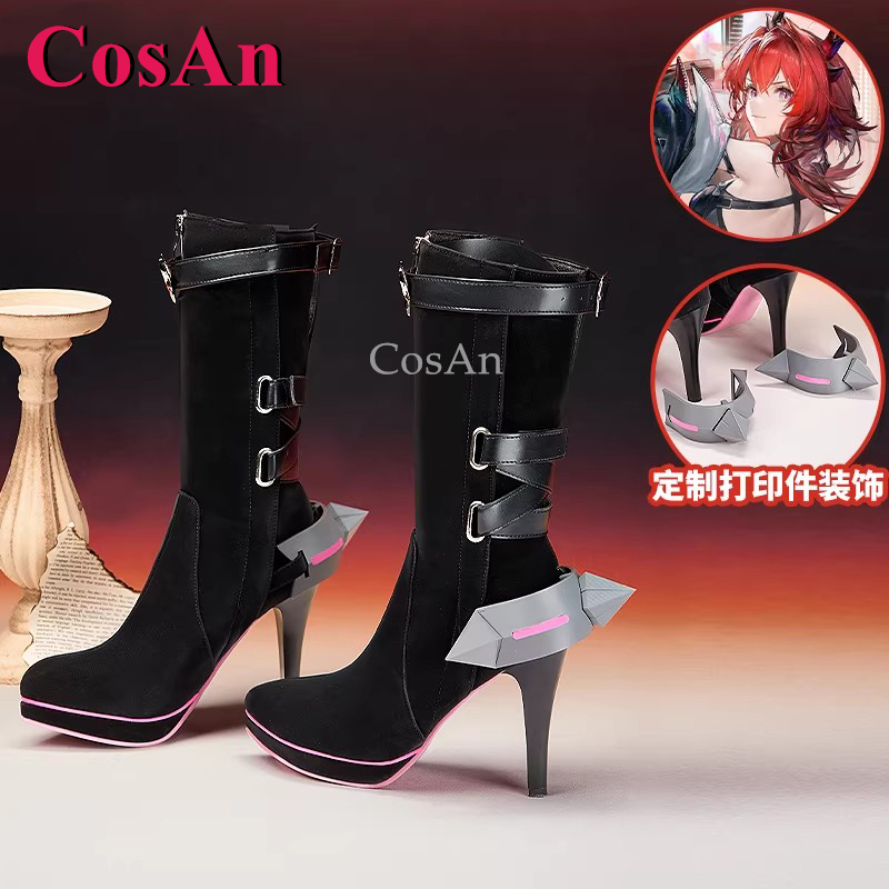Women'S Fashion Leather Boots - CosAn Game Arknights: Endfield Laevatain 신발