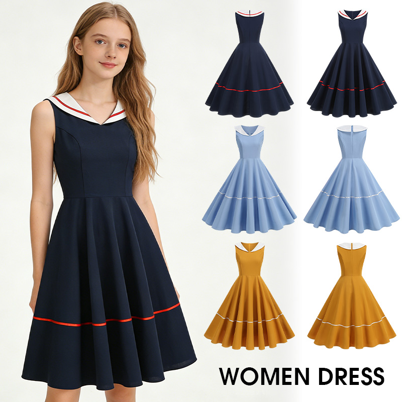 Women'S Fashion Of The 50S - ﻿ 50년대 60년대 빈티지 네이비 스타일