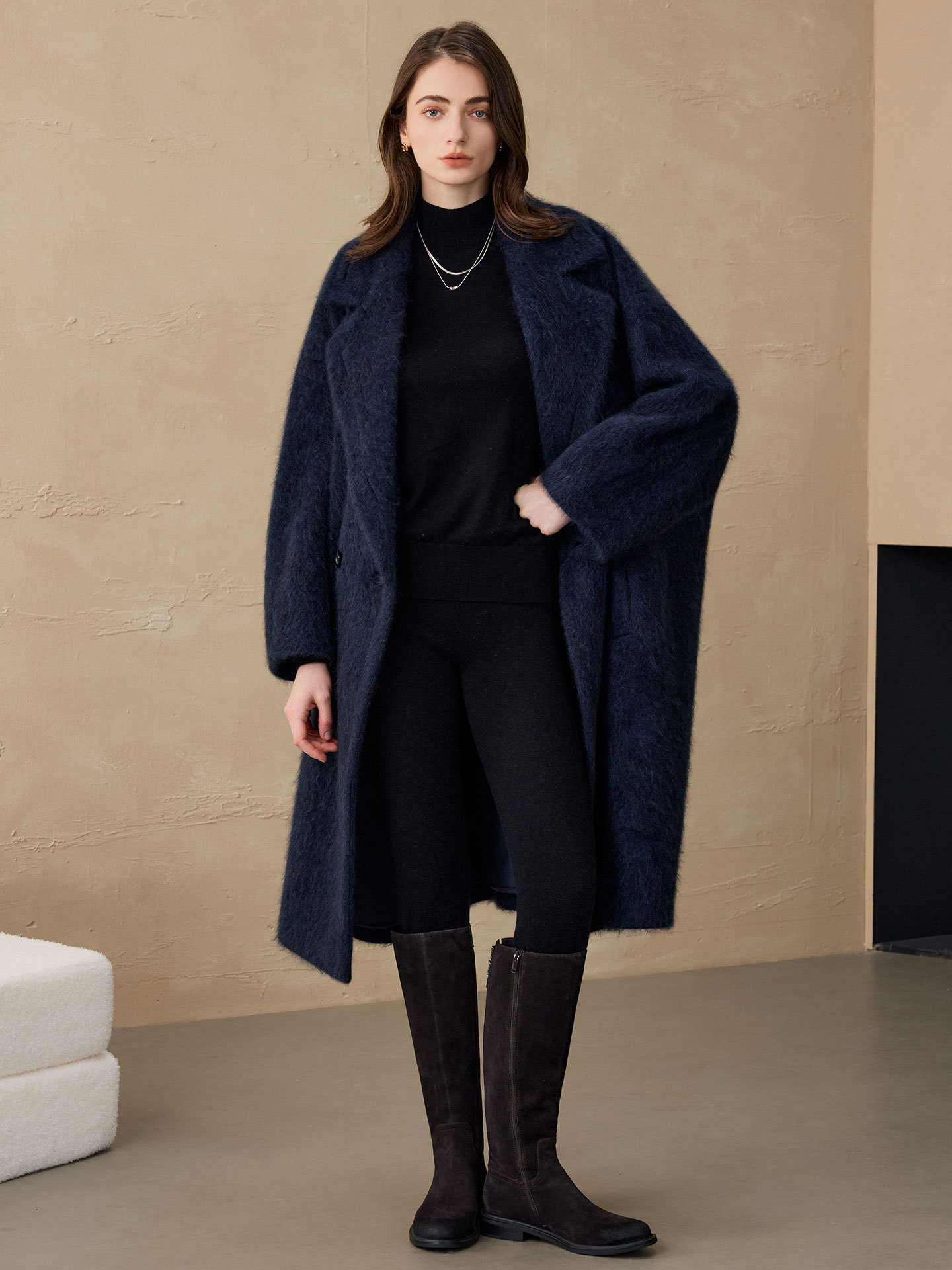 Women'S Fashion Jackets - Allingentle 여성용 블레이저 울 패션 롱