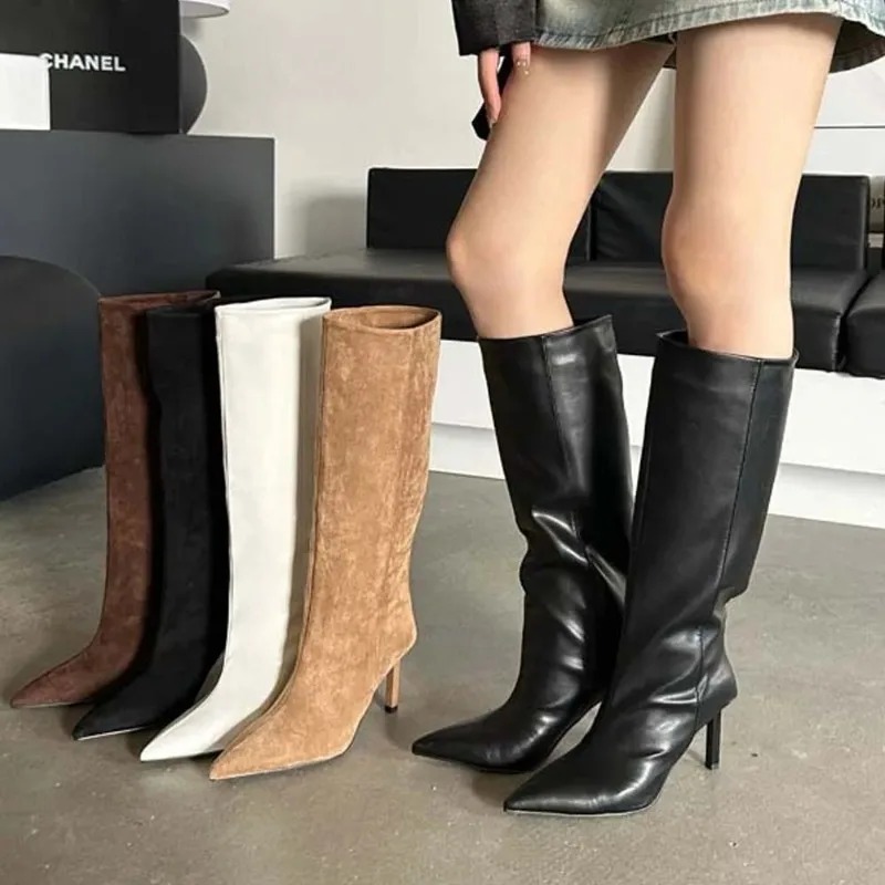 Women'S Fashion Leather Boots - 럭셔리 여성 롱 부츠 패션 스웨이드