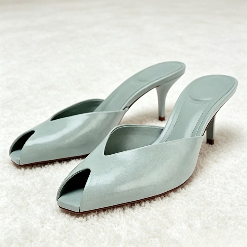 Women'S Fashion Designer Clothes - 섹시한 오픈토 디자인 브랜드 하이힐 슬리퍼