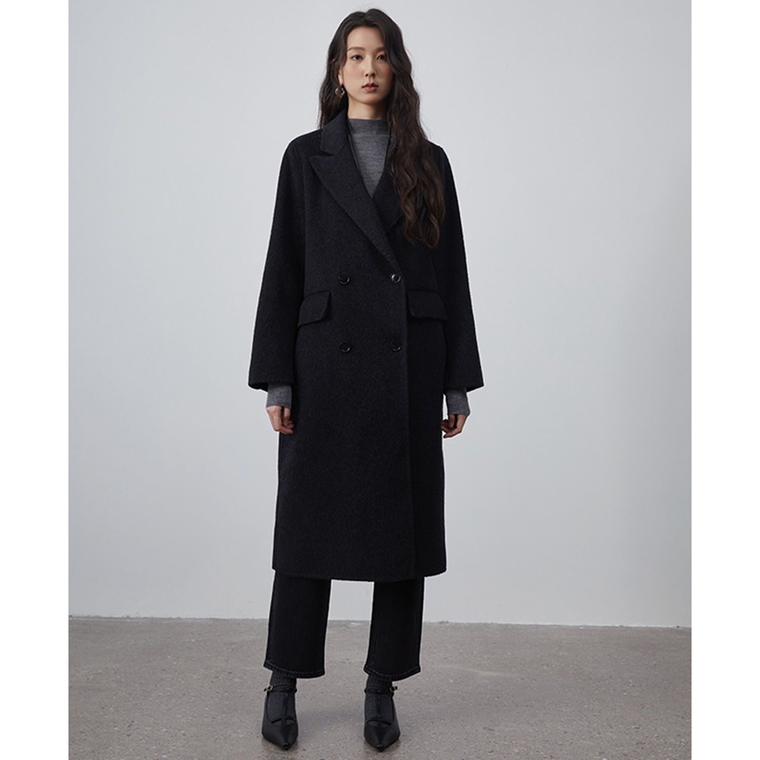 Women'S Fashion Jackets - Allingentle 여성용 정장 롱 블레이저 울