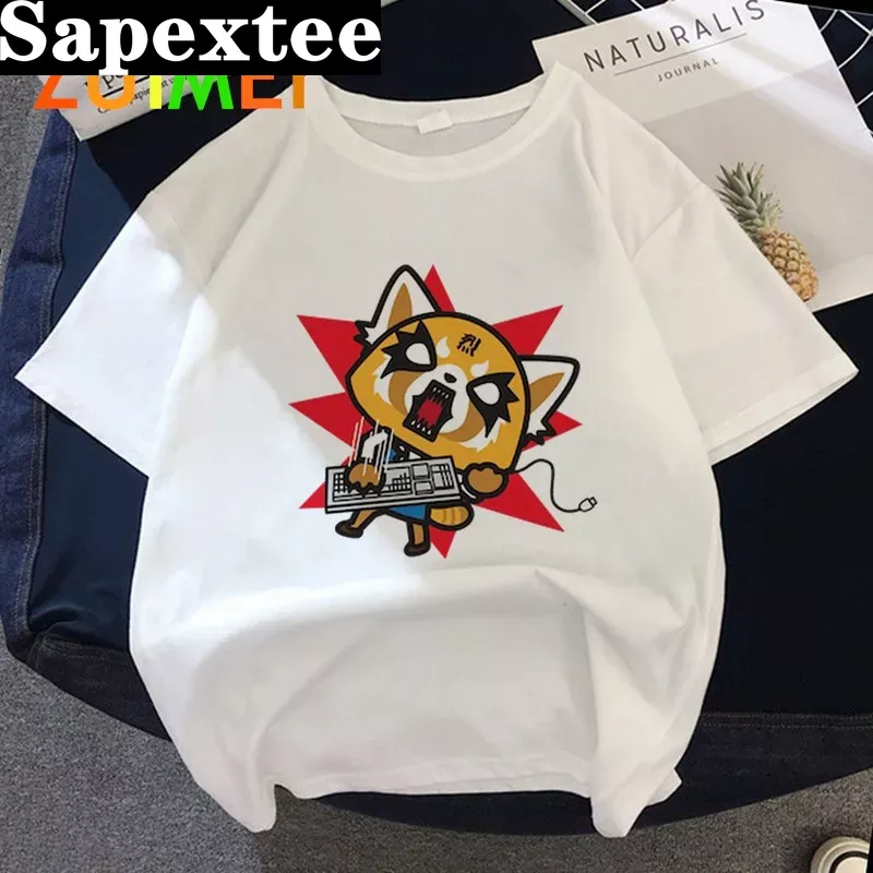 Women'S Fashion Vogue - 여성 애니메이션 일본 Aggretsuko 하라주크 프린트