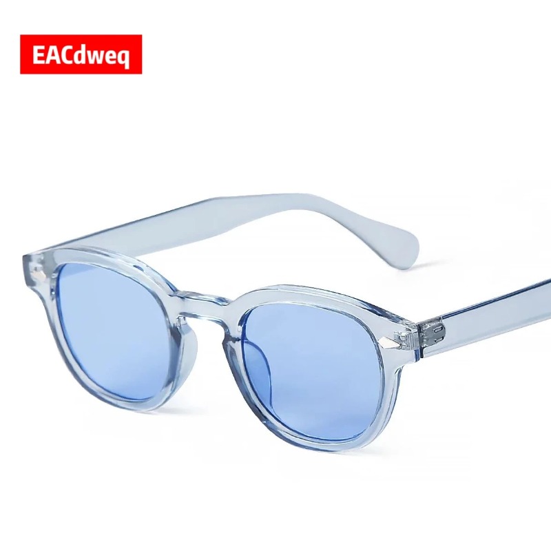 패션 투명 블루 라운드 선글라스 여성 남성 레트로 리벳 - Women Fashion Glasses 리뷰 및 가격