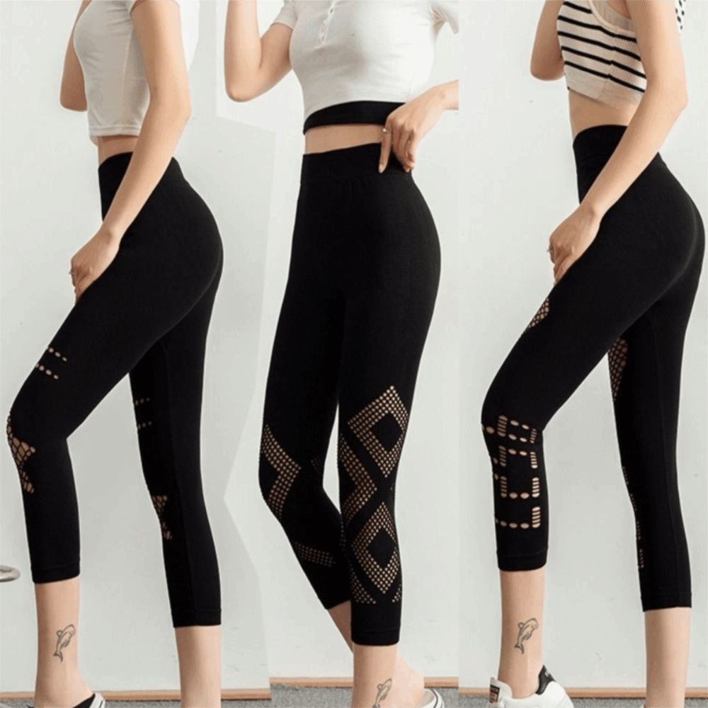새로운 속이 비치는 여성용 메쉬 레깅스 통기성 오픈워크 - High Waist Leggings 리뷰 및 가격