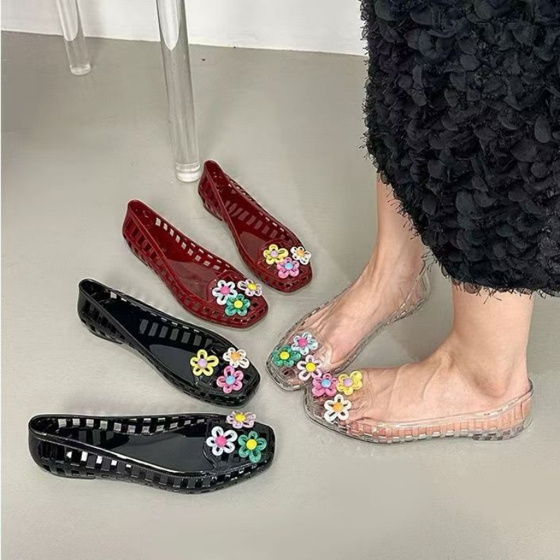 속이 빈 귀여운 도파민 슈즈 시크 핸드메이드 플라워 젤 - Women Fashion Store 리뷰 및 가격