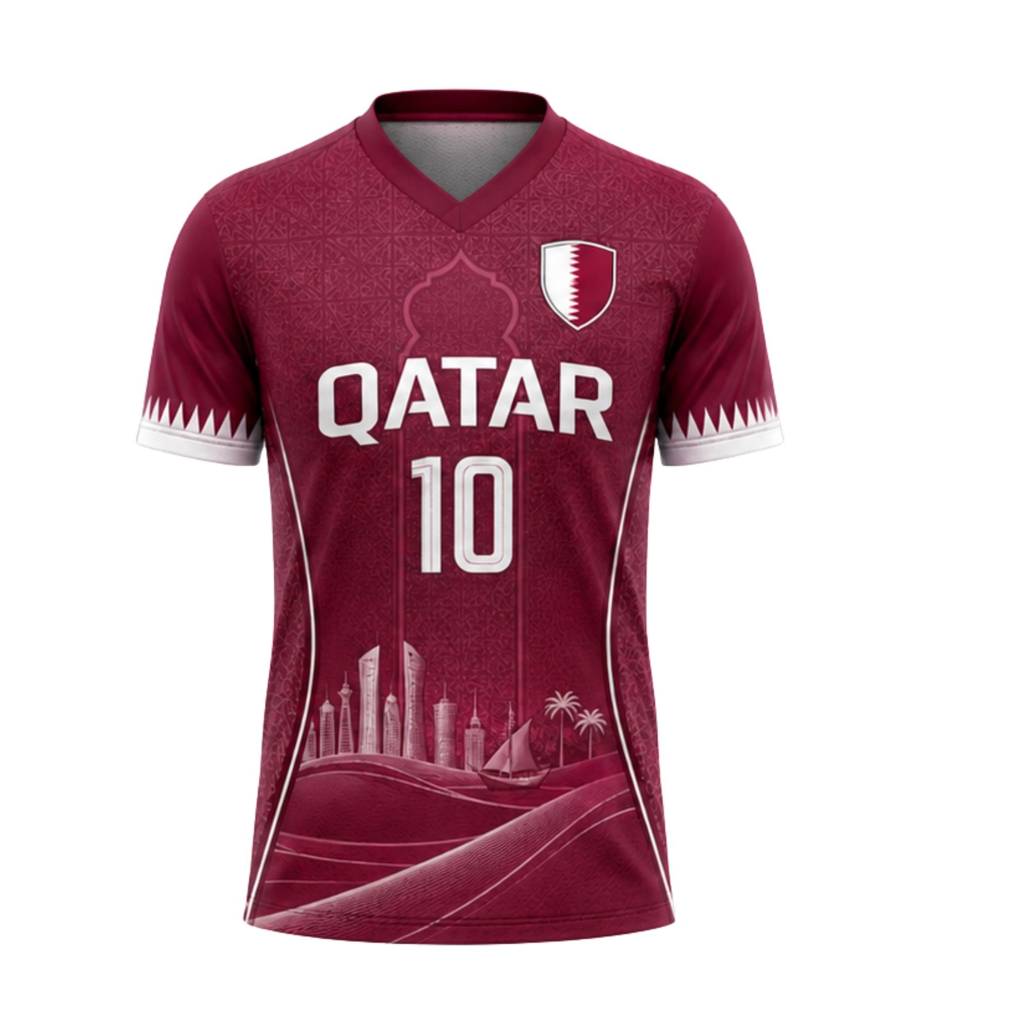 카타르 저지 남녀 축구 셔츠 풋볼 티셔츠 반팔 팬 의류 - Women Fashion Qatar 리뷰 및 가격