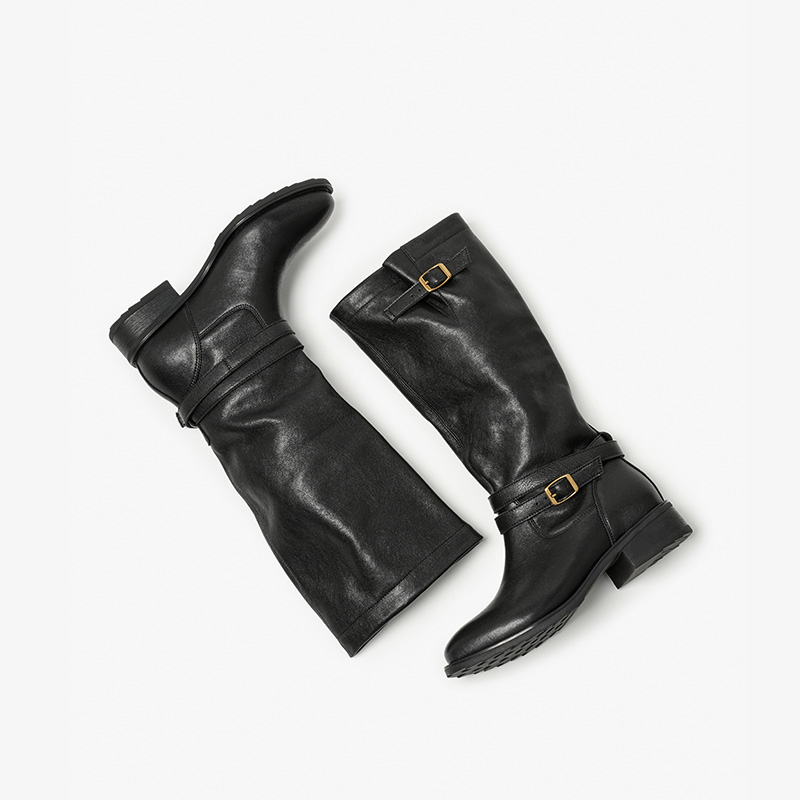 BEAUTODAY 롱 부츠 여성 양피 가죽 라운드 발가 - Women'S Fashion Leather Boots 리뷰 및 가격