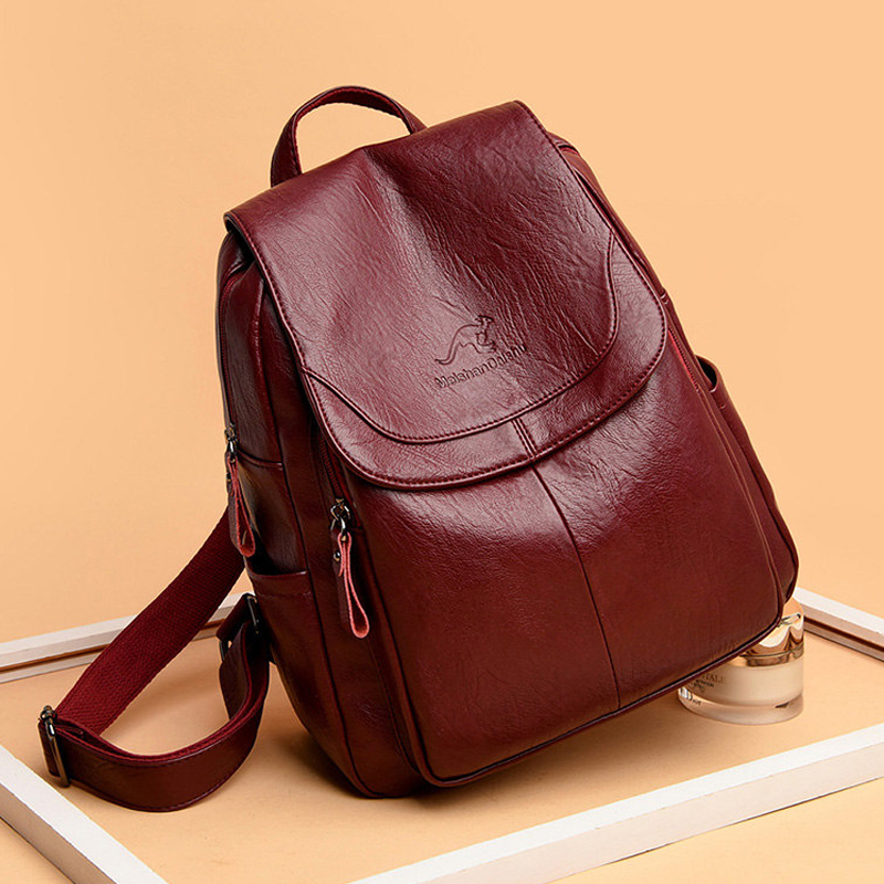 빈티지 소프트 가죽 여성용 백팩 9가지 색상 캐주얼 여 - Women Fashion Online 리뷰 및 가격