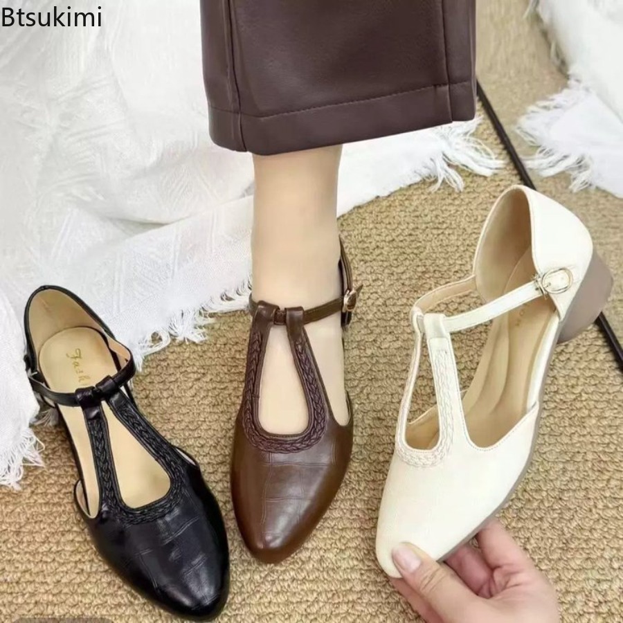 새로운 여름 여성용 레트로 속이 빈 펌프스 패션 가죽  - Women Fashion Outfits 리뷰 및 가격