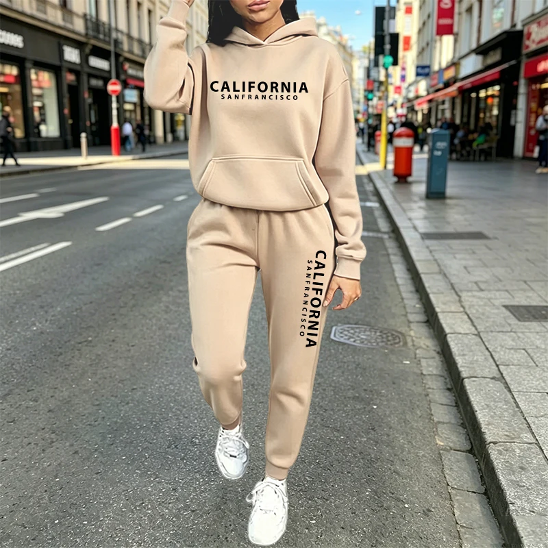 도시적인 캐주얼 패션 후드 조거 수트 가을 겨울 의상  - Women Fashion Outfits 리뷰 및 가격