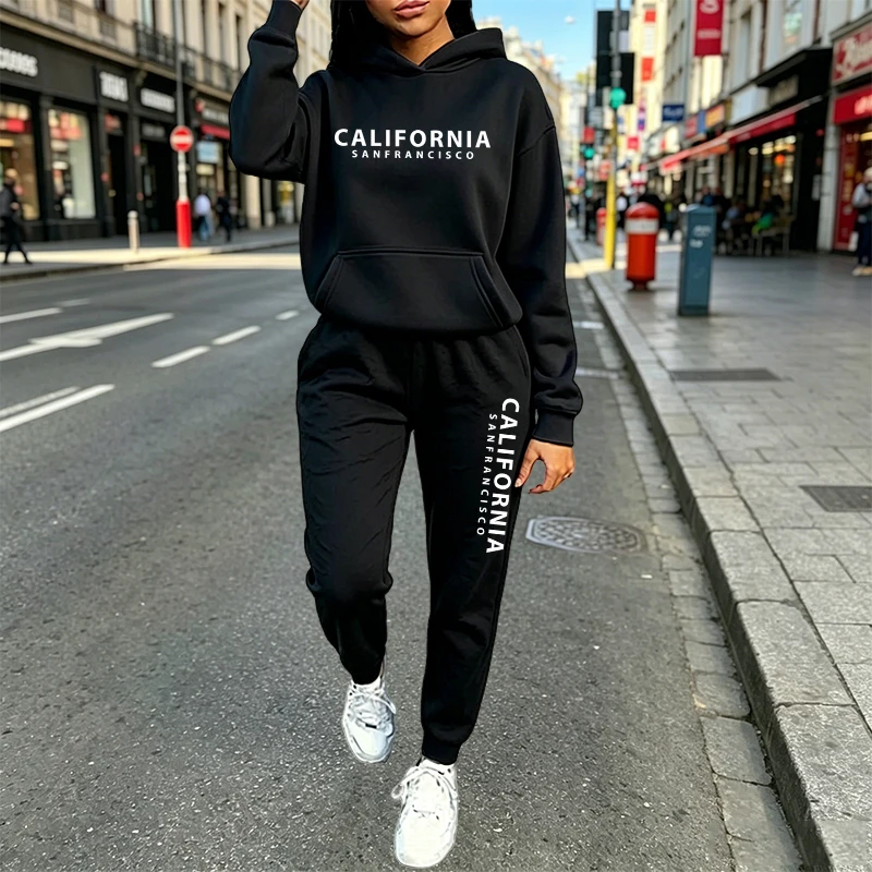 도시적인 캐주얼 패션 후드 조거 수트 가을 겨울 의상  - Women Fashion Outfits 리뷰 및 가격
