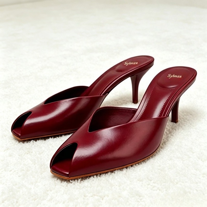 섹시한 오픈토 디자인 브랜드 하이힐 슬리퍼 여성용 고품 - Women'S Fashion Designer Clothes 리뷰 및 가격