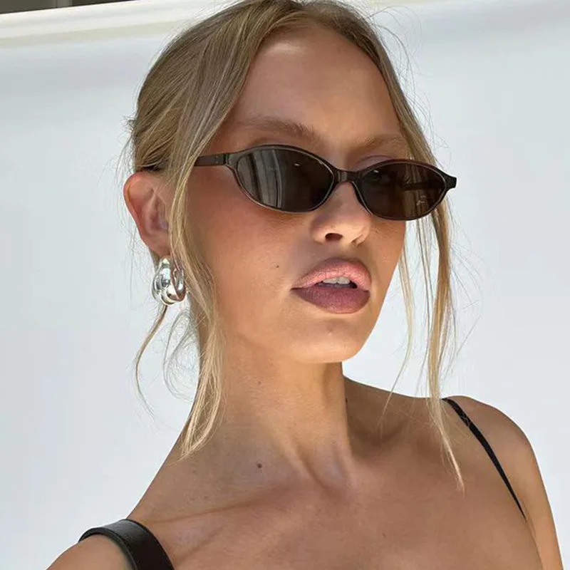 레트로 타원형 프레임 선글라스 패션 여성 트렌디한 작은 - Women Fashion Glasses 리뷰 및 가격
