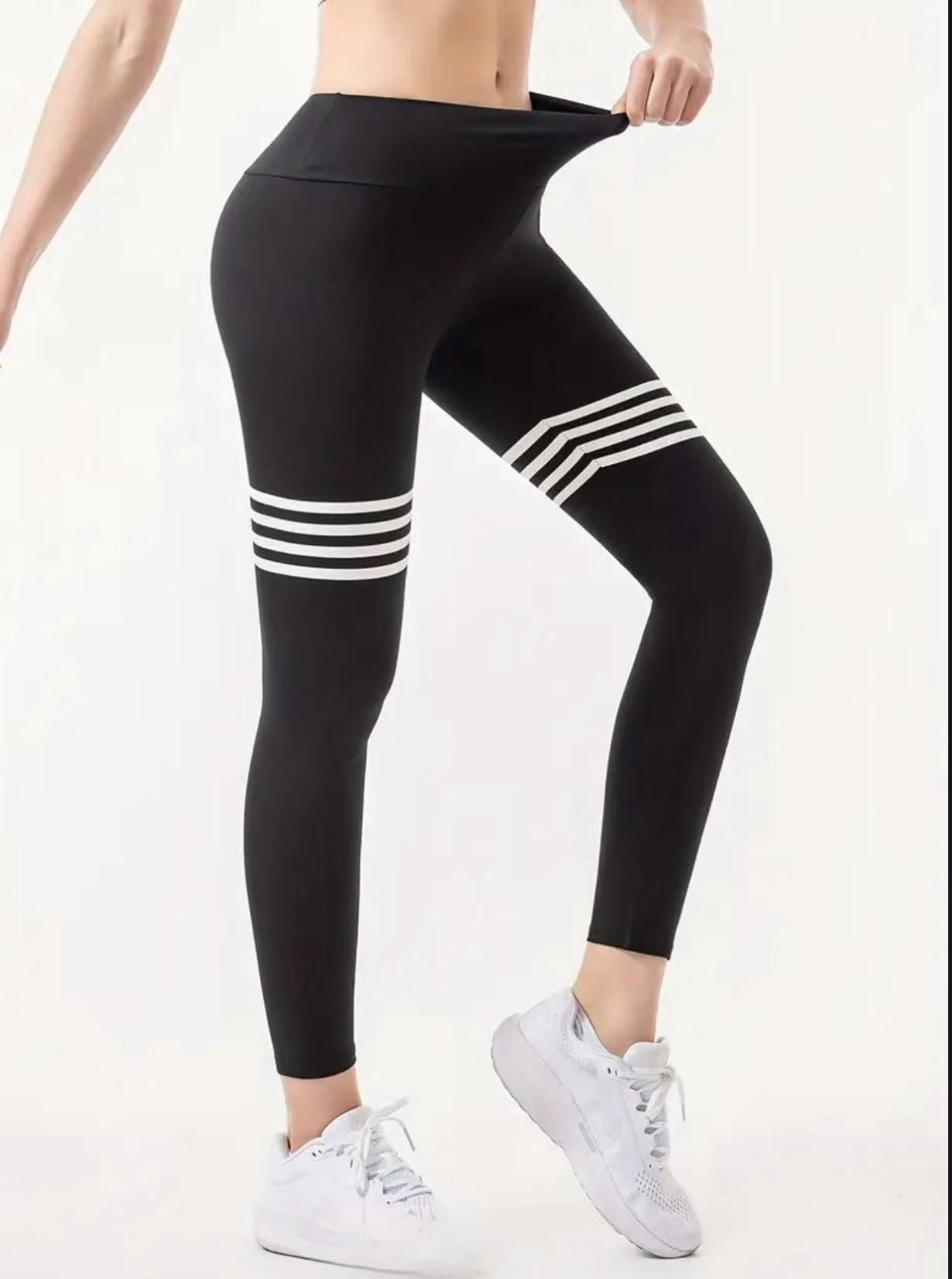 레터 패턴 하이웨이스트 요가 팬츠, 고탄력 러닝 스포츠 - High Waist Leggings 리뷰 및 가격