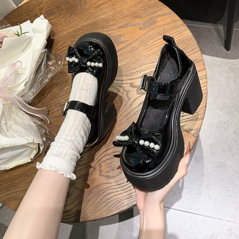 2026 로리타 슈즈 블랙 슈퍼 하이힐 메리 제인 슈즈 - Women Fashion Store 리뷰 및 가격