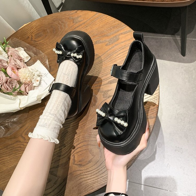 2026 로리타 슈즈 블랙 슈퍼 하이힐 메리 제인 슈즈 - Women Fashion Store 리뷰 및 가격
