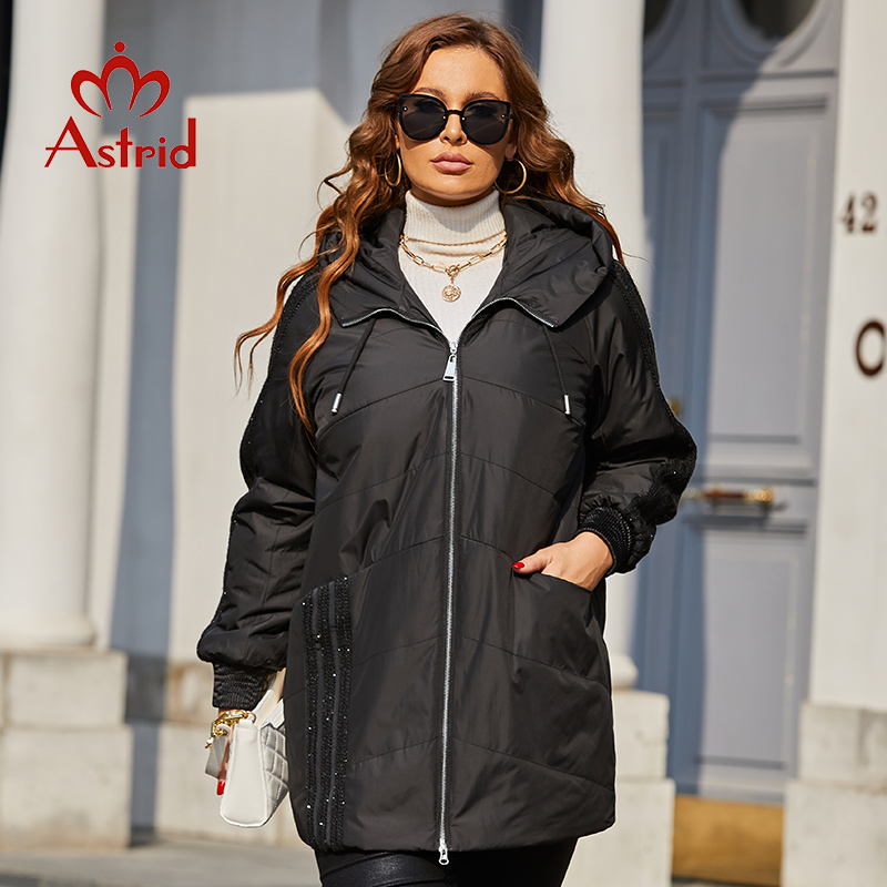 Astrid-파카 플러스 사이즈 패딩 코트 후드 패션  - Women'S Fashion Jackets 리뷰 및 가격