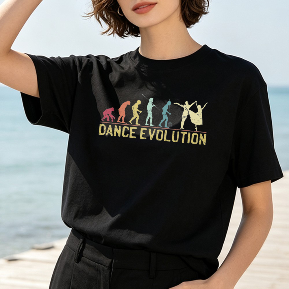 캐주얼 댄스 에볼루션 빈티지 그래픽 티셔츠 유니섹스 트 - Women Fashion History 리뷰 및 가격