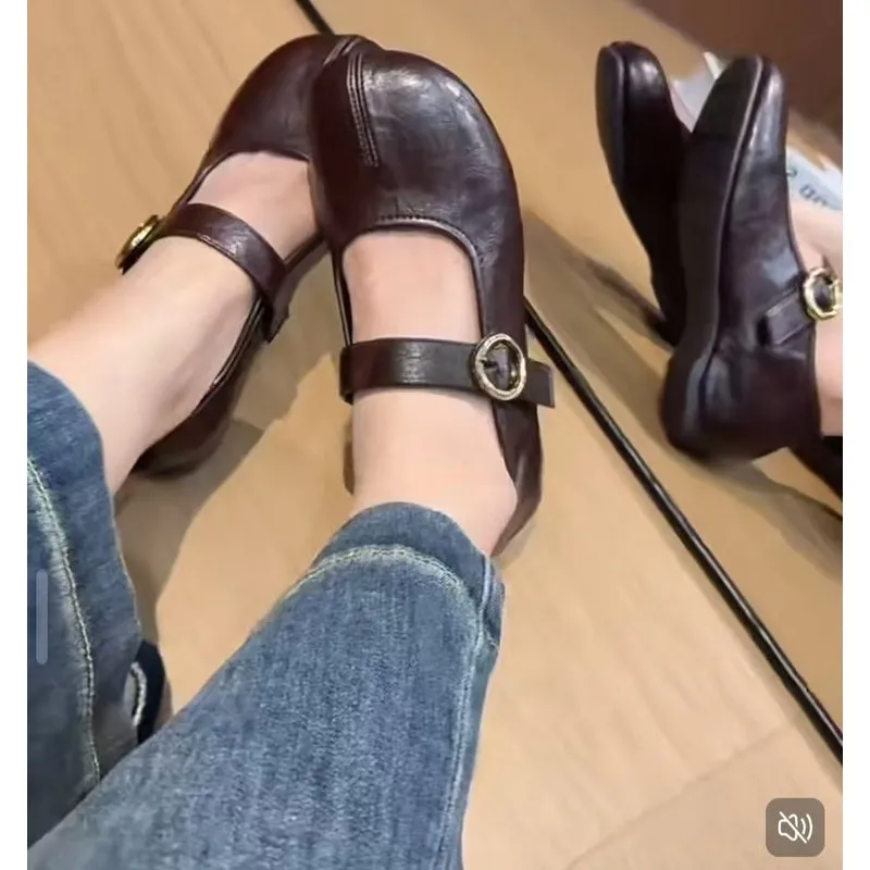 레트로 블랙 플랫 메리 제인 여성용 신발 편안한 슬립온 - Women Fashion Online 리뷰 및 가격