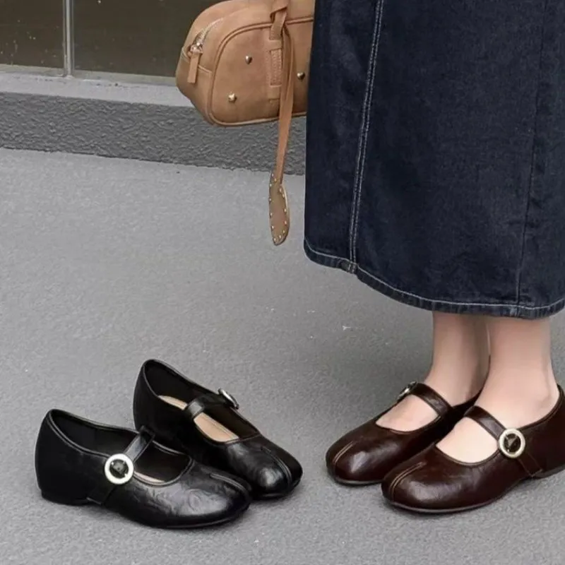 레트로 블랙 플랫 메리 제인 여성용 신발 편안한 슬립온 - Women Fashion Online 리뷰 및 가격
