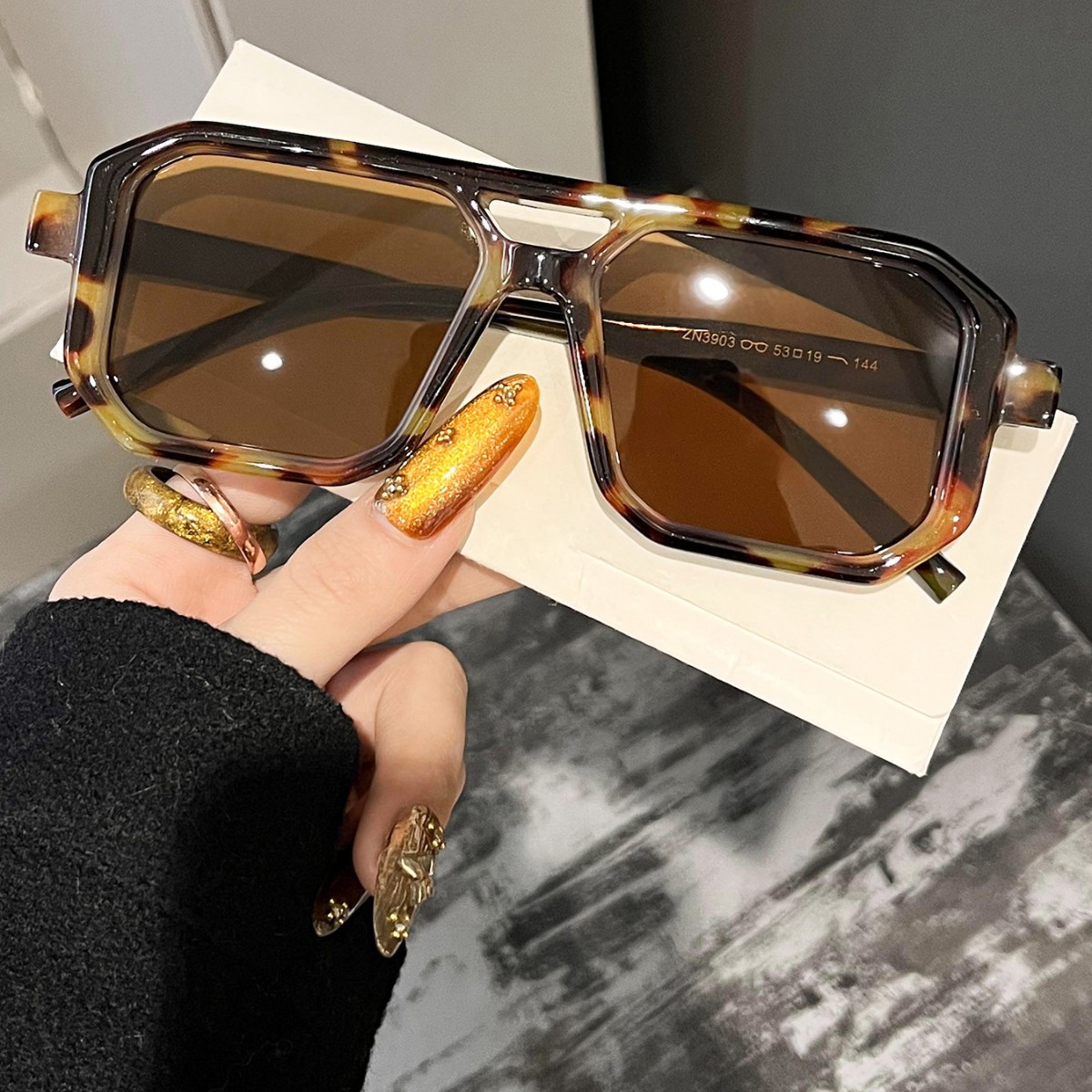 뉴 레트로 스퀘어 더블 빔 선글라스 남녀 공용 고품질  - Women Fashion Glasses 리뷰 및 가격