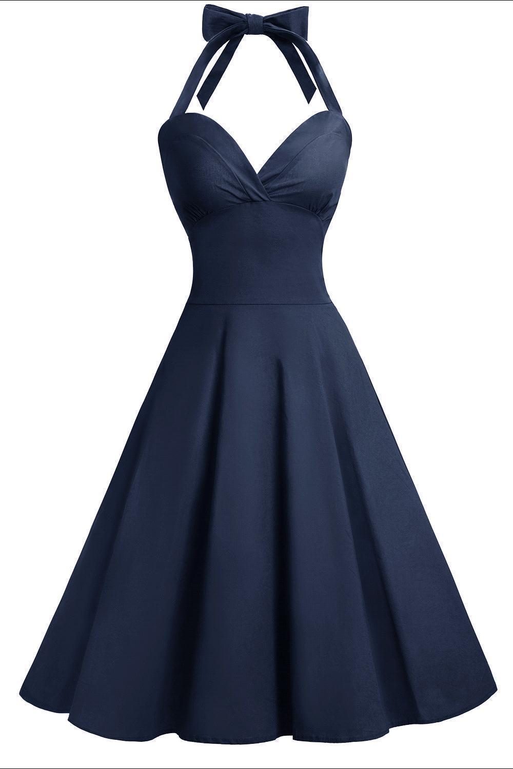 BABYONLINE 50s 오드리 햅번 홀터 드레스 여 - Women'S Fashion Of The 50S 리뷰 및 가격