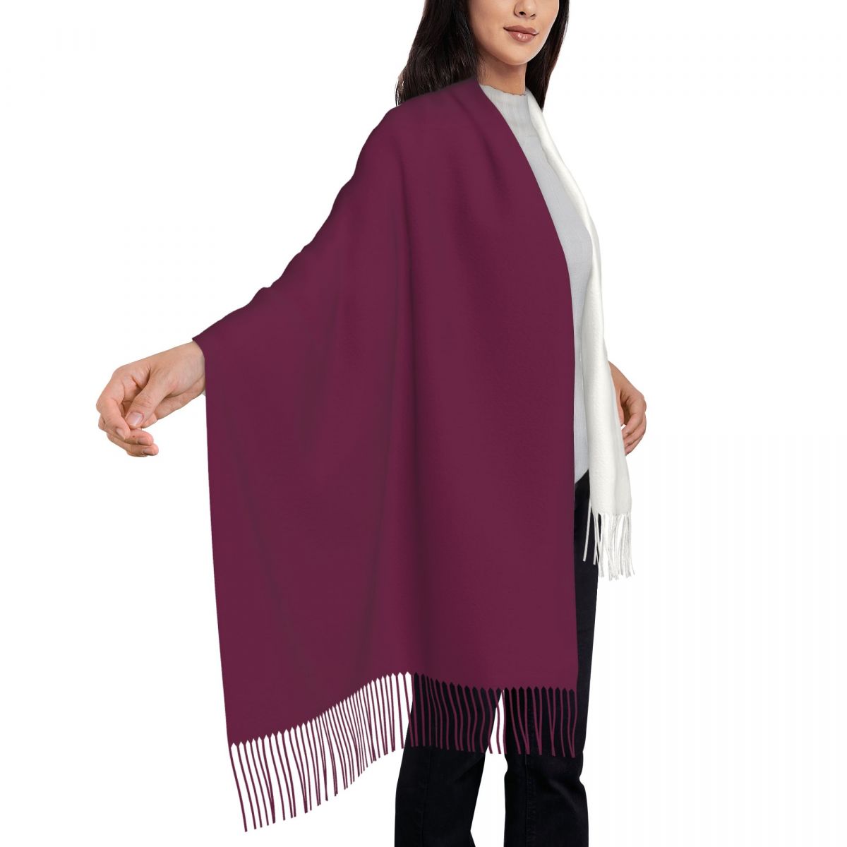 여성용 태슬 숄 스카프, 카타르 국기, 패션 스카프 - Women Fashion Qatar 리뷰 및 가격