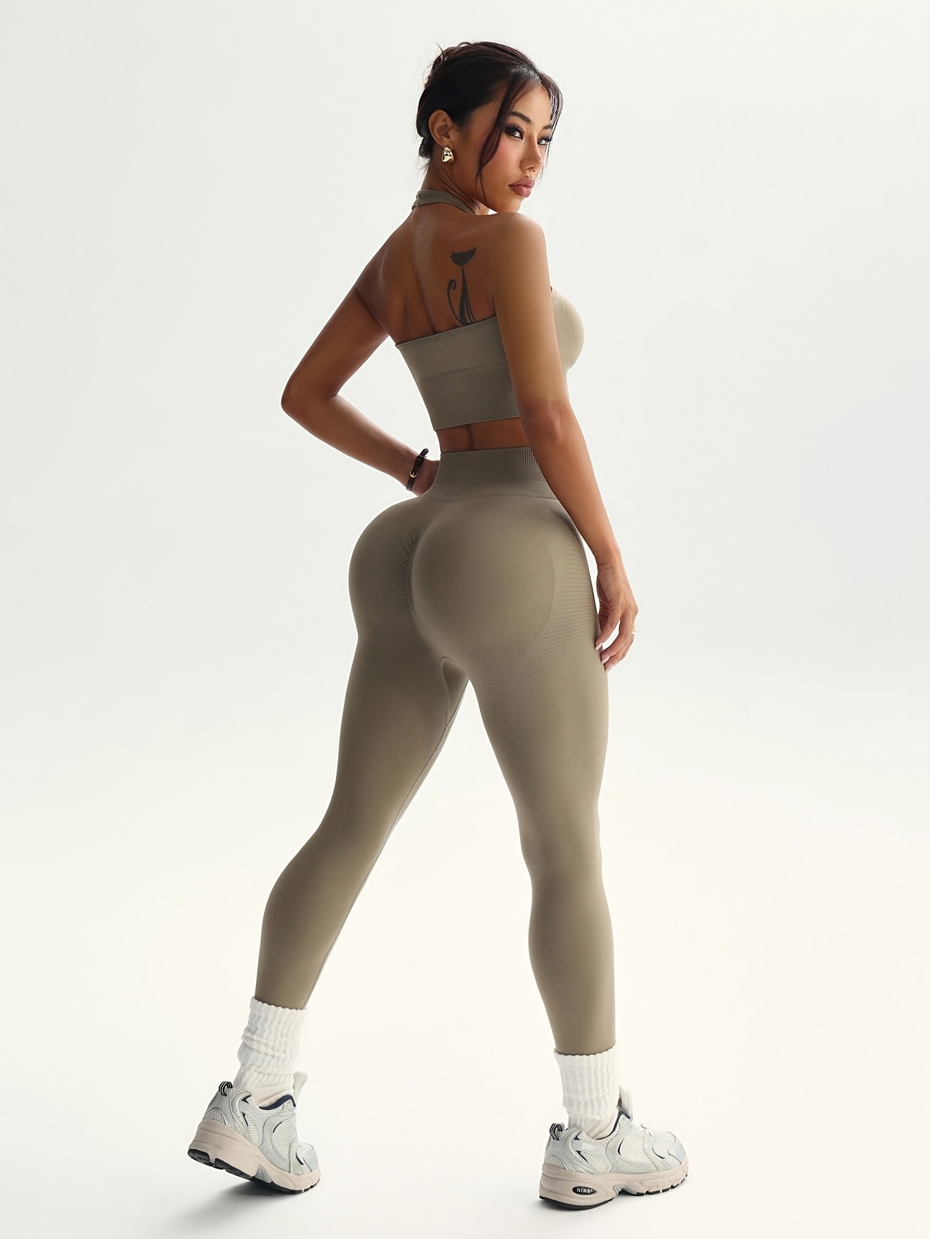 2피스 솔리드 컬러 패셔너블하고 다재다능한 여성용 스포 - High Waist Leggings 리뷰 및 가격